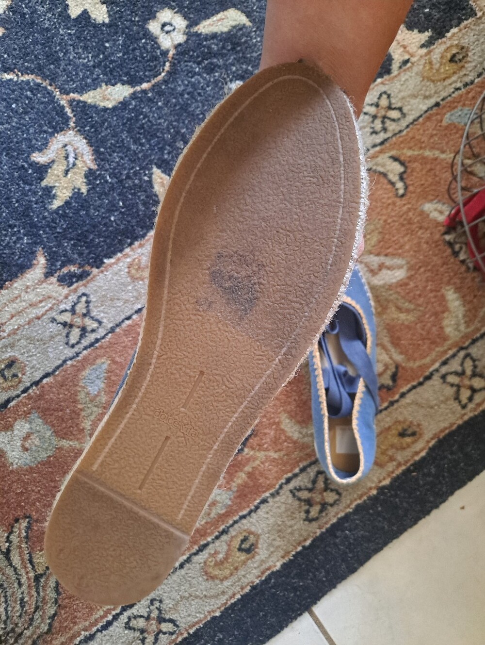 Dolce Vita Denim Blue Espadrille Ankle-Tie Shoes - Picture 6 of 10